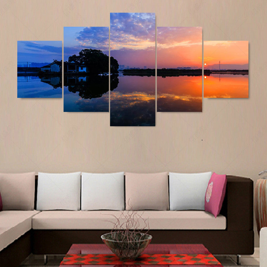 Sunset over the lake