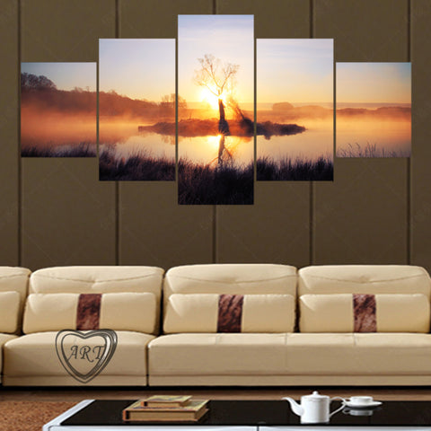 Sunrise over the lake